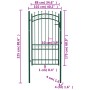 Puerta de valla con picos acero verde 100x175 cm by , garden gates - Ref: Foro24-146376, Price: 196,54 €, Discount: %