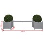 Maceteros grises con banco, Esschert Design CF33G von , Töpfe und Pflanzgefäße - Ref: Foro24-404625, Preis: 168,78 €, Rabatt: %