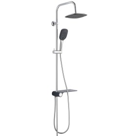 SCHÜTTE Set de ducha fija con bandeja lateral AQUASTAR cromo-antracita de , Cabezales de ducha - Ref: Foro24-435029, Precio: ...