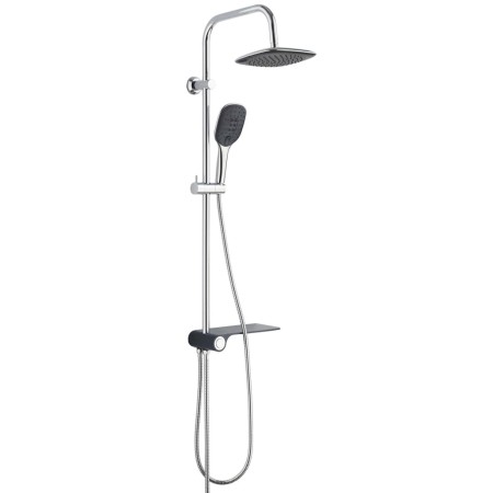 SCHÜTTE Set de ducha fija con bandeja lateral AQUASTAR cromo-antracita by , shower heads - Ref: Foro24-435029, Price: 100,65 ...