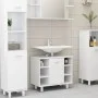 Bathroom cabinet in glossy white plywood 60x32x53.5cm by vidaXL, Bathroom furniture - Ref: Foro24-802639, Price: 56,54 €, Dis...