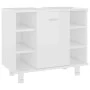 Badezimmerschrank weiß glänzend Sperrholz 60x32x53,5cm von vidaXL, Badezimmermöbel - Ref: Foro24-802639, Preis: 54,38 €, Raba...