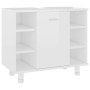 Badezimmerschrank weiß glänzend Sperrholz 60x32x53,5cm von vidaXL, Badezimmermöbel - Ref: Foro24-802639, Preis: 56,93 €, Raba...