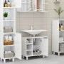 Badezimmerschrank weiß glänzend Sperrholz 60x32x53,5cm von vidaXL, Badezimmermöbel - Ref: Foro24-802639, Preis: 54,38 €, Raba...