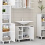 Badezimmerschrank weiß glänzend Sperrholz 60x32x53,5cm von vidaXL, Badezimmermöbel - Ref: Foro24-802639, Preis: 56,93 €, Raba...