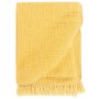 Manta de algodón amarillo mostaza 125x150 cm de , Mantas - Ref: Foro24-133761, Precio: 26,92 €, Descuento: %