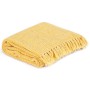 Manta de algodón amarillo mostaza 125x150 cm de , Mantas - Ref: Foro24-133761, Precio: 26,92 €, Descuento: %
