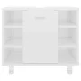 Badezimmerschrank weiß glänzend Sperrholz 60x32x53,5cm von vidaXL, Badezimmermöbel - Ref: Foro24-802639, Preis: 54,38 €, Raba...