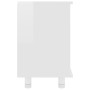 Armario de baño madera contrachapada blanco brillo 60x32x53,5cm