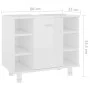 Badezimmerschrank weiß glänzend Sperrholz 60x32x53,5cm von vidaXL, Badezimmermöbel - Ref: Foro24-802639, Preis: 54,38 €, Raba...