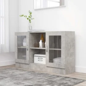 Graue Vitrine aus Holzwerkstoff, 120 x 30,5 x 70 cm von vidaXL, Sideboards - Ref: Foro24-802790, Preis: 84,52 €, Rabatt: %