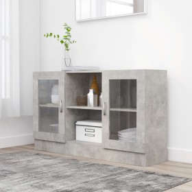 Vitrina de madera de ingeniería gris 120x30,5x70 cm de vidaXL, Aparadores - Ref: Foro24-802790, Precio: 86,07 €, Descuento: %
