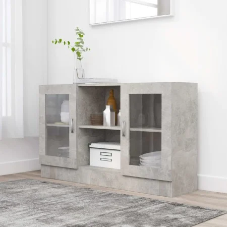 Gray engineered wood display case 120x30.5x70 cm by vidaXL, Sideboards - Ref: Foro24-802790, Price: 84,52 €, Discount: %