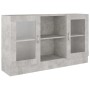 Graue Vitrine aus Holzwerkstoff, 120 x 30,5 x 70 cm von vidaXL, Sideboards - Ref: Foro24-802790, Preis: 86,07 €, Rabatt: %