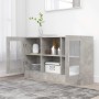 Graue Vitrine aus Holzwerkstoff, 120 x 30,5 x 70 cm von vidaXL, Sideboards - Ref: Foro24-802790, Preis: 86,07 €, Rabatt: %