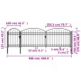 Puerta de valla jardín con arco superior acero negro 1,75x5 m von , Gartentore - Ref: Foro24-144371, Preis: 533,02 €, Rabatt: %