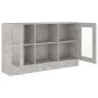 Gray engineered wood display case 120x30.5x70 cm by vidaXL, Sideboards - Ref: Foro24-802790, Price: 84,52 €, Discount: %