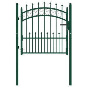 Puerta de valla con picos acero verde 100x100 cm von , Gartentore - Ref: Foro24-146383, Preis: 149,74 €, Rabatt: %