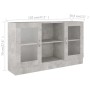 Graue Vitrine aus Holzwerkstoff, 120 x 30,5 x 70 cm von vidaXL, Sideboards - Ref: Foro24-802790, Preis: 86,07 €, Rabatt: %