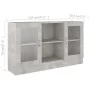 Gray engineered wood display case 120x30.5x70 cm by vidaXL, Sideboards - Ref: Foro24-802790, Price: 84,52 €, Discount: %