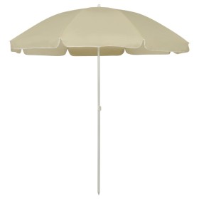 Sombrilla de playa amarillo arena 240 cm by , Umbrellas - Ref: Foro24-314703, Price: 29,43 €, Discount: %