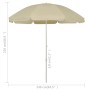 Sombrilla de playa amarillo arena 240 cm by , Umbrellas - Ref: Foro24-314703, Price: 31,56 €, Discount: %