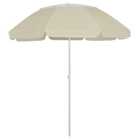 Sombrilla de playa amarillo arena 300 cm von , Sonnenschirme - Ref: Foro24-314715, Preis: 40,37 €, Rabatt: %