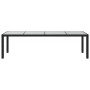Mesa de jardín de vidrio templado ratán PE negra 250x100x75 cm de , Mesas de jardín - Ref: Foro24-316725, Precio: 241,40 €, D...