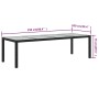 Mesa de jardín de vidrio templado ratán PE negra 250x100x75 cm de , Mesas de jardín - Ref: Foro24-316725, Precio: 241,40 €, D...