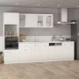 Weißer Hängeschrank aus Holzwerkstoff und Glas, 40 x 31 x 60 cm von vidaXL, Küchenschränke - Ref: Foro24-802505, Preis: 44,79...