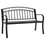 Banco de jardín con mesa acero negro 120 cm by , garden benches - Ref: Foro24-319584, Price: 129,18 €, Discount: %