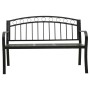 Banco de jardín con mesa acero negro 120 cm by , garden benches - Ref: Foro24-319584, Price: 129,18 €, Discount: %