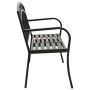 Banco de jardín con mesa acero negro 120 cm by , garden benches - Ref: Foro24-319584, Price: 129,18 €, Discount: %