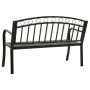 Banco de jardín con mesa acero negro 120 cm by , garden benches - Ref: Foro24-319584, Price: 129,18 €, Discount: %