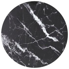 Tablero de mesa diseño mármol vidrio templado negro Ø70x0,8 cm by , Table tops - Ref: Foro24-322265, Price: 52,66 €, Discount: %