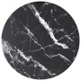 Tablero de mesa diseño mármol vidrio templado negro Ø70x0,8 cm by , Table tops - Ref: Foro24-322265, Price: 52,66 €, Discount: %