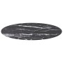 Tablero de mesa diseño mármol vidrio templado negro Ø70x0,8 cm by , Table tops - Ref: Foro24-322265, Price: 52,66 €, Discount: %