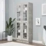 Concrete gray engineered wood display case 82.5x30.5x185.5cm by vidaXL, Bookcases and shelves - Ref: Foro24-802772, Price: 17...