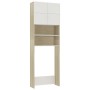 Armario para lavadora blanco y roble Sonoma 64x25,5x190 cm von , Zubehör für Waschmaschinen und Trockner - Ref: Foro24-800032...
