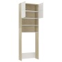 Armario para lavadora blanco y roble Sonoma 64x25,5x190 cm von , Zubehör für Waschmaschinen und Trockner - Ref: Foro24-800032...