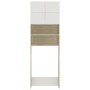 Armario para lavadora blanco y roble Sonoma 64x25,5x190 cm von , Zubehör für Waschmaschinen und Trockner - Ref: Foro24-800032...