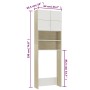 Armario para lavadora blanco y roble Sonoma 64x25,5x190 cm von , Zubehör für Waschmaschinen und Trockner - Ref: Foro24-800032...