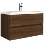 Mueble de lavabo madera de ingeniería roble marrón 80x38,5x45cm by , Bathroom furniture - Ref: Foro24-815653, Price: 65,30 €,...