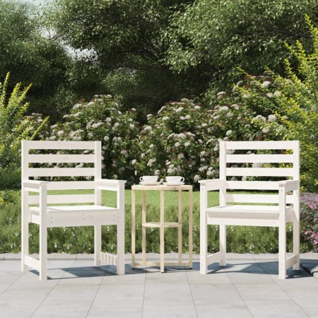 Sillas jardín 2 uds madera maciza pino blanco 60x48x91 cm by , Garden chairs - Ref: Foro24-824054, Price: 157,37 €, Discount: %
