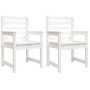 Sillas jardín 2 uds madera maciza pino blanco 60x48x91 cm by , Garden chairs - Ref: Foro24-824054, Price: 157,37 €, Discount: %