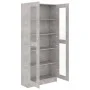 Concrete gray engineered wood display case 82.5x30.5x185.5cm by vidaXL, Bookcases and shelves - Ref: Foro24-802772, Price: 17...