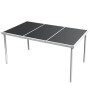 Juego de comedor de jardín de acero negro 7 piezas