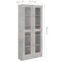 Concrete gray engineered wood display case 82.5x30.5x185.5cm by vidaXL, Bookcases and shelves - Ref: Foro24-802772, Price: 17...