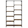 Estantería hierro madera ingeniería roble ahumado 100x32x170 cm by , Bookcases and shelves - Ref: Foro24-832790, Price: 111,2...