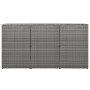 Cobertizo triple cubo basura ratán PE antracita 229x78x120 cm von , Halterungen für Abfallbehälter - Ref: Foro24-46735, Preis...